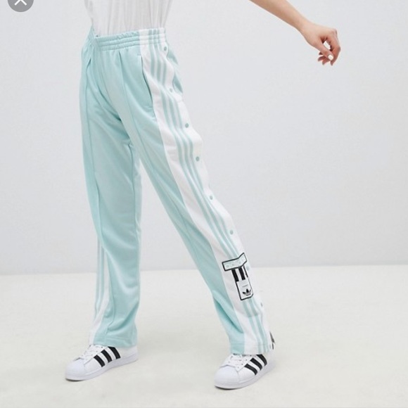 adidas Pants - Adidas Pantalon à bouton sur le coté Turquoise !